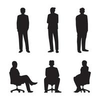 Business Individual Silhouette Collection vector