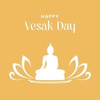 fondo del cartel del loto del día de vesak vector