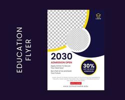 Kids school admission education flyer template vector