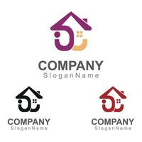 vector de diseño de plantilla de imagen de inspiración de diseño de logotipo de hogar y personas