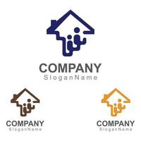 Home and people Logo design inspiration image Template Design Vector