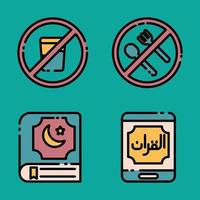 Ramadan Icon Set for your Presentation, Web Design, App Design. vector