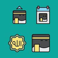 conjunto de iconos de Ramadán para su presentación, diseño web, diseño de aplicaciones. vector