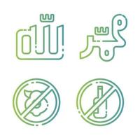 Ramadan Icon Set for your Presentation, Web Design, App Design. vector