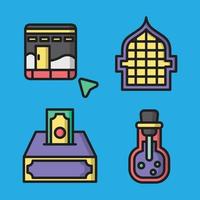 Ramadan Icon Set for your Presentation, Web Design, App Design. vector