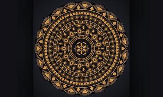 Mandala pattern vector design.Background with golden ornament.
