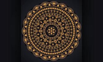 diseño de vector de patrón de mandala.fondo con adorno dorado.