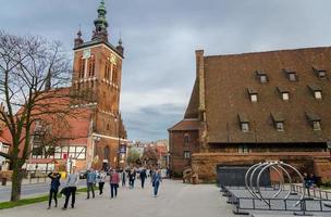 antiguo centro histórico de la ciudad de gdansk en polonia foto