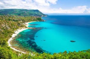 Cape Capo Vaticano aerial panoramic view, Calabria, Southern Italy photo