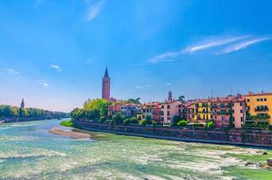 Adige river in Verona city historical centre photo