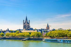 Cologne cityscape of historical city centre with Great Saint Martin Roman Catholic Church photo