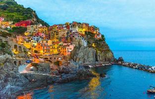 Manarola traditional typical Italian village in National park Cinque Terre photo