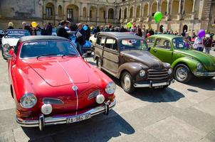 Vintage classic retro automobiles cars in Italy photo