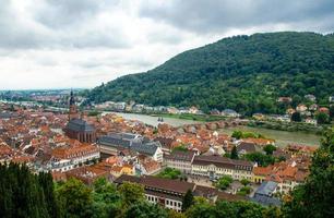Panoramic view of beautiful medieval town Heidelberg, Germany photo