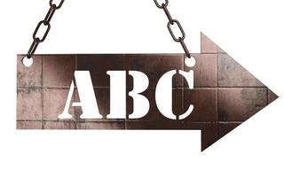 ABC word on metal pointer photo