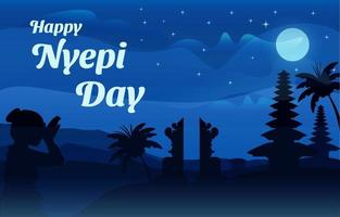 Nyepi Day Event Background vector