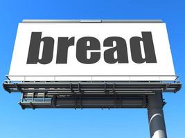 bread word on billboard photo