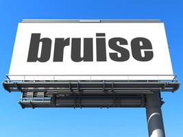 bruise word on billboard photo
