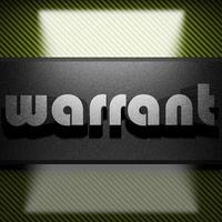 warrant word of iron on carbon photo