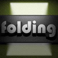 folding word of iron on carbon photo