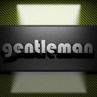 gentleman word of iron on carbon photo