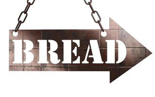 bread word on metal pointer photo