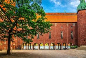 Courtyard in Stockholm City Hall building Stadshuset of Municipal Council and Nobel Prize