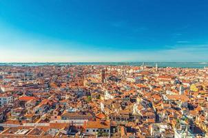 Aerial panoramic view of Venice city