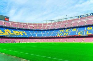 Camp Nou is the home stadium of football club Barcelona photo