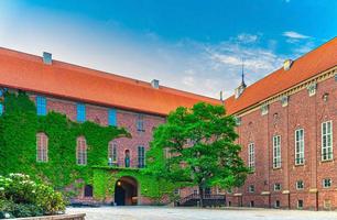 Courtyard in Stockholm City Hall building Stadshuset of Municipal Council and venue of Nobel Prize photo