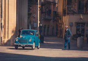 Vintage classic retro automobiles cars in Italy photo