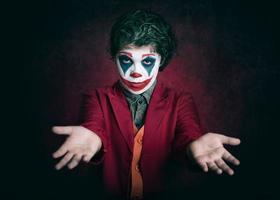 boy dressed as Joker photo