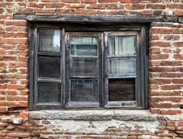 Antique window detail, Historical building, brick wall, brick building, old structure, facade, antique factory, cultural heritage photo