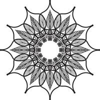 Circular pattern in the form of a mandala for henna vector