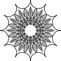 Circular pattern in the form of a mandala for henna vector