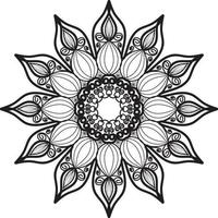 Circular pattern in the form of a mandala for henna vector