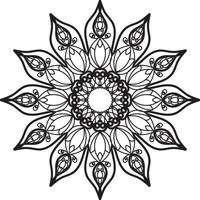 Circular pattern in the form of a mandala for henna vector