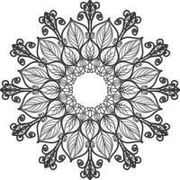 Black Sketch Indian Pattern Black And White Kaleidoscope vector