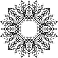 Circular pattern in the form of a mandala for henna vector