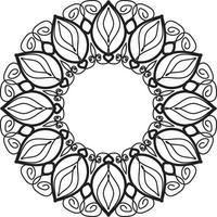patrón circular en forma de mandala con el último arte vector