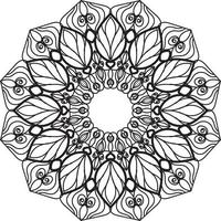 Circular pattern in the form of a mandala for henna vector