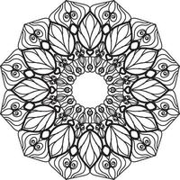 patrón circular en forma de mandala para henna vector