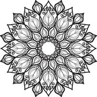 flor de mandala en estilo étnico vector