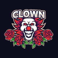 clown mascot logo template. vector