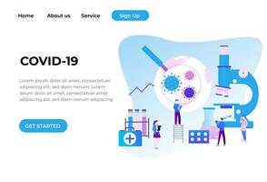 Unique Modern flat design concept of COVID-19 for website and mobile website. Landing page template. Easy to edit and customize. Vector illustration