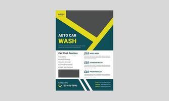 diseño de plantilla de volante de lavado de autos. diseño de folleto de cartel de servicio de limpieza. volante de servicio de limpieza y lavado de autos a4, portada, diseño de folletos, plantilla de vector de impresión