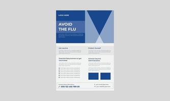 Covid vaccination flyer, Coronavirus vaccination informative flyer, Get vaccinated advertising poster,  Medical Flyer Template design. vector