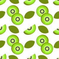 kiwi fruit seamless pattern vector