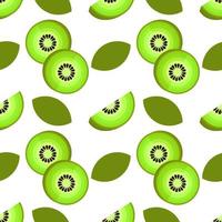 kiwi fruit seamless pattern vector