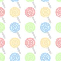 seamless pattern of colorful lollipops vector